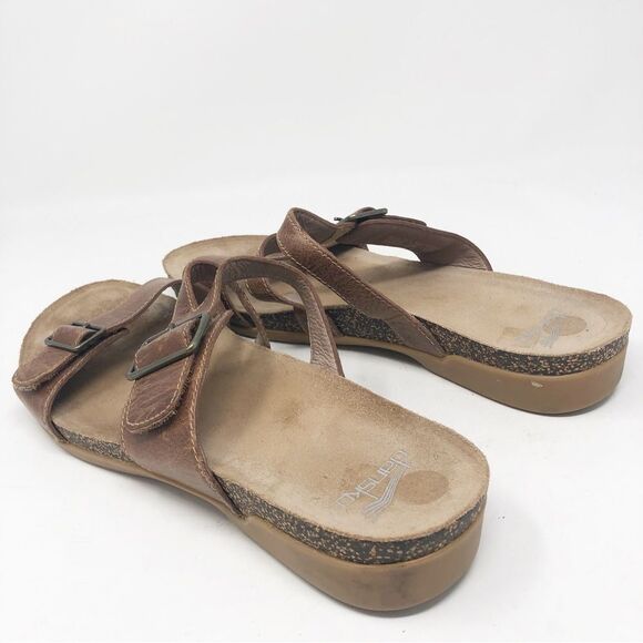 DANSKO | Tan Rosie Strappy Sandals Slip On Velcro Closure Women’s Size 41 (11) - Picture 4 of 11